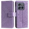 Motorola Edge 50 Neo Mandala Series Wallet Case - Purple