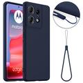 Motorola Edge 50 Pro Liquid Silicone Case - MagSafe Compatible - Dark Blue