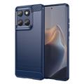 Motorola Edge 60/60 Fusion Brushed TPU Case - Carbon Fiber - Blue