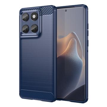 Motorola Edge 60/60 Fusion Brushed TPU Case - Carbon Fiber - Blue