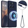 Motorola Edge 60 Pro Liquid Silicone Case - MagSafe Compatible - Dark Blue