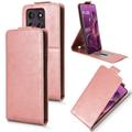 Motorola Edge 60 Pro Vertical Flip Case with Stand - Rose Gold