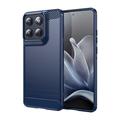 Motorola Edge 70 Brushed TPU Case - Carbon Fiber - Blue