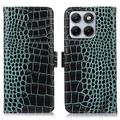 Motorola Edge 70 Fusion Crocodile Series Wallet Leather Case with RFID - Green
