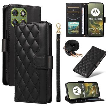 Motorola Edge 70 Luxury Quilted Wallet Case