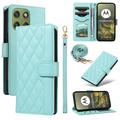 Motorola Edge 70 Luxury Quilted Wallet Case - Turquoise