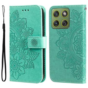 Motorola Edge 70 Mandala Series Wallet Case - Green