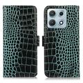 Motorola Edge 70 Max Crocodile Series Wallet Leather Case with RFID - Green