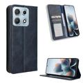 Motorola Edge 70 Max Retro Wallet Case with Magnetic Closure - Blue