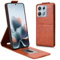 Motorola Edge 70 Max Vertical Flip Case with Stand - Brown