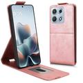 Motorola Edge 70 Max Vertical Flip Case with Stand - Rose Gold