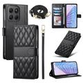 Motorola Edge 70 Pro Luxury Quilted Wallet Case - Black