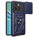Motorola Edge 70 Rotary Ring Hybrid Case with Camera Shield - Blue