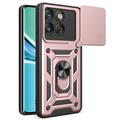 Motorola Edge 70 Rotary Ring Hybrid Case with Camera Shield - Rose Gold