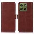 Motorola Edge 70 Wallet Leather Case with RFID - Brown