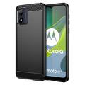 Motorola Moto E13 Brushed TPU Case - Carbon Fiber - Black