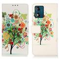 Motorola Moto E13 Glam Series Wallet Case - Flowering Tree / Colorful
