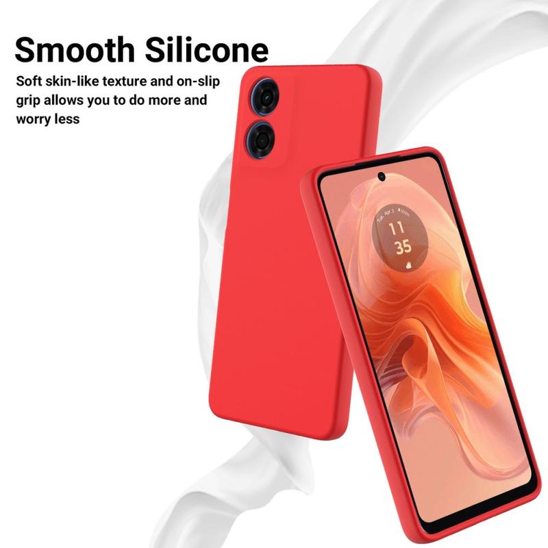 Motorola Moto E14 Liquid Silicone Case - Merah