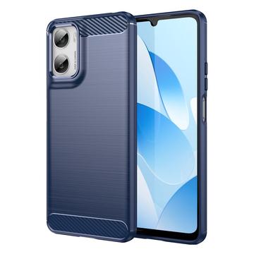 Motorola Moto G06/G06 Power Brushed TPU Case - Carbon Fiber - Blue