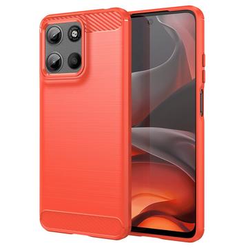 Motorola Moto G15 Brushed TPU Case - Carbon Fiber