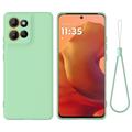 Motorola Moto G17 Power/G17/G15 Liquid Silicone Case with Hand Strap - Green