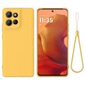 Motorola Moto G17 Power/G17/G15 Liquid Silicone Case with Hand Strap - Yellow