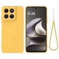 Motorola Moto G37/G37 Power/G47 Liquid Silicone Case with Hand Strap - Yellow