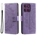 Motorola Moto G37/G47 Mandala Wallet Case with Wrist Strap - Purple