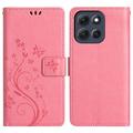 Motorola Moto G56 Butterfly Series Wallet Case - Pink