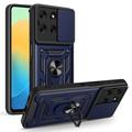 Motorola Moto G56 Rotary Ring Hybrid Case with Camera Shield - Blue