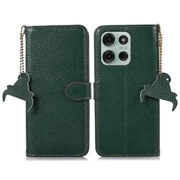 Motorola Moto G75 Wallet Leather Case with RFID - Green
