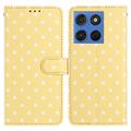 Motorola Moto G77/G67 Polka Dot Pattern Wallet Case - Yellow