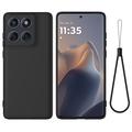 Motorola Moto G77 Power Liquid Silicone Case with Hand Strap