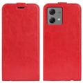 Motorola Moto G84 Vertical Flip Case with Card Slot - Red