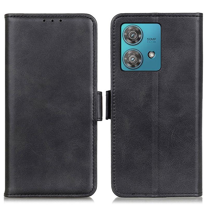 Custodia A Libro Motorola Moto G84, Con Chiusura Magnetica E Supporto, Cover In Pelle PU Rossa