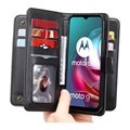 Multi-Card Slot Motorola Moto G10/Moto G30 Wallet Case - Black