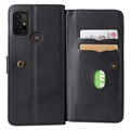 Multi-Card Slot Motorola Moto G10/Moto G30 Wallet Case - Black