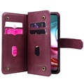 Multi-Card Slot Motorola Moto G10/Moto G30 Wallet Case - Wine Red