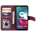 Multi-Card Slot Motorola Moto G10/Moto G30 Wallet Case - Wine Red