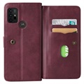 Multi-Card Slot Motorola Moto G10/Moto G30 Wallet Case - Wine Red