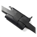 Multi-Slot Universal Hand & Waist Leather Bag - 6.5" - Black