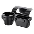 Multifunction Car Window Organizer with Cup Holder - Black