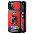 Multifunctional 4-in-1 iPhone 13 Pro Max Hybrid Case - Red