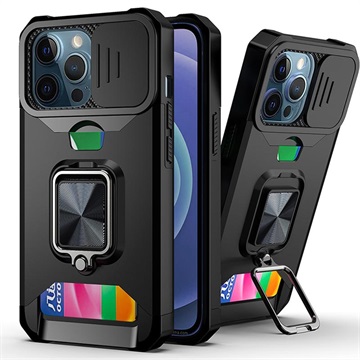 Multifunctional 4-in-1 iPhone 13 Pro Hybrid Case - Black