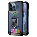 Multifunctional 4-in-1 iPhone 13 Pro Hybrid Case - Navy Blue