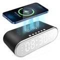 Multifunctional Alarm Clock w/ Wireless Charging W628 - Black