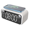 Multifunctional Bluetooth Speaker / Wireless Charger with Alarm Clock - 15W