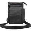 Multifunctional Universal Leather Shoulder Bag - Black