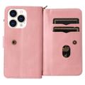 Multipurpose Series iPhone 14 Pro Max Wallet Case - Pink