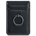 Muxma MX112 RFID-blocking Card Holder with Ring Grip - Elegant - Black